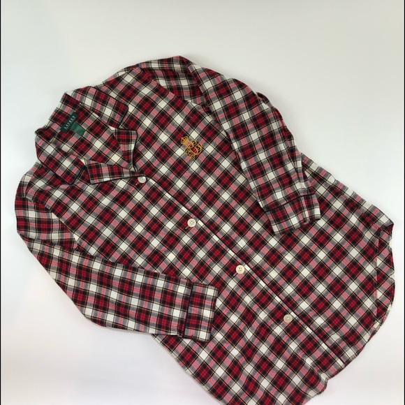 Lauren Ralph Lauren Other - Ralph Lauren Long Pajama Flannel Christmas Monogram Gown